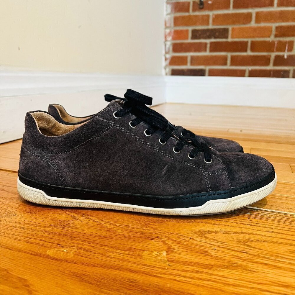 Allen Edmonds Mens Porter Derby Sneaker Size 11 D Grey Suede Lace Up Shoe